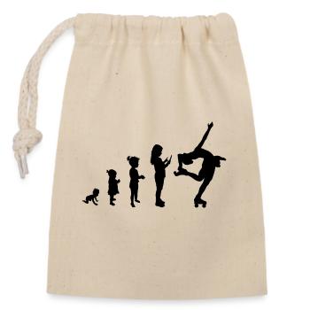 Evolution roller skating 2 - Sac cadeau en coton avec cordon (14 x 20 cm) - nature - Devant