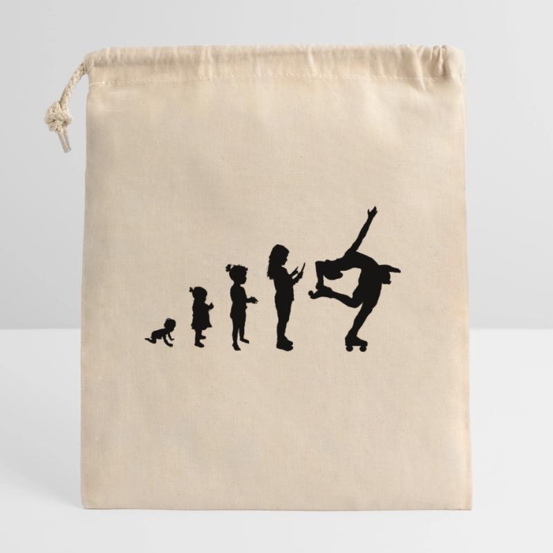 Evolution roller skating 2 Sac cadeau en coton avec cordon (14 x 20 cm)