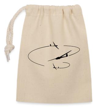 Glider Gliding Glider Glider - Closable cotton gift bag (14x20cm) - nature - Front