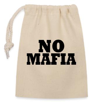 No mafia - Sac cadeau en coton avec cordon (14 x 20 cm) - nature - Devant
