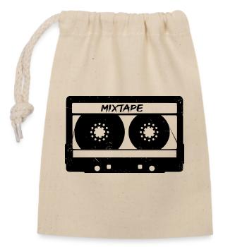 Mixtape Cassette Tape - Closable cotton gift bag (14x20cm) - nature - Front