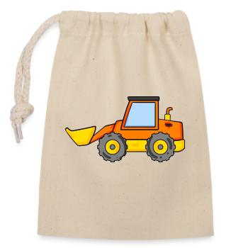 Bagger - Verschließbarer Geschenkbeutel aus Baumwolle (14x20cm) - Natur - Vorne