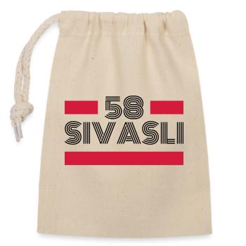 Sivas 58 Turkey Turkiye gift holiday TR Türk - Closable cotton gift bag (14x20cm) - nature - Front
