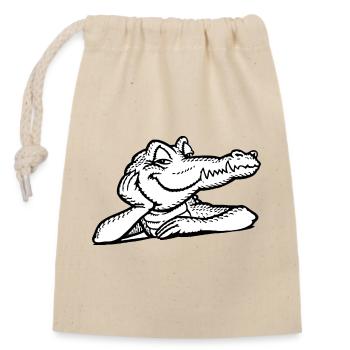 Crocodile Retro Amstrad - Mascotte 03 - Sac cadeau en coton avec cordon (14 x 20 cm) - nature - Devant