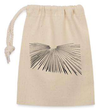 Vintage lines in the horizon - Closable cotton gift bag (14x20cm) - nature - Front