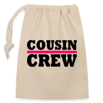 Cousin crew - Verschließbarer Geschenkbeutel aus Baumwolle (14x20cm) - Natur - Vorne