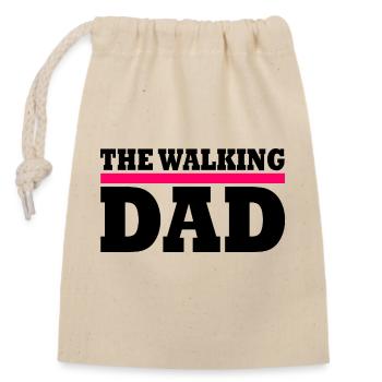 The walking dad - Verschließbarer Geschenkbeutel aus Baumwolle (14x20cm) - Natur - Vorne