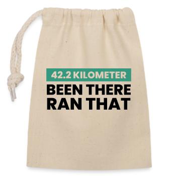 Triathlon Marathon - Sac cadeau en coton avec cordon (14 x 20 cm) - nature - Devant