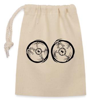 Crazy Monster Horror Eyes - Closable cotton gift bag (14x20cm) - nature - Front