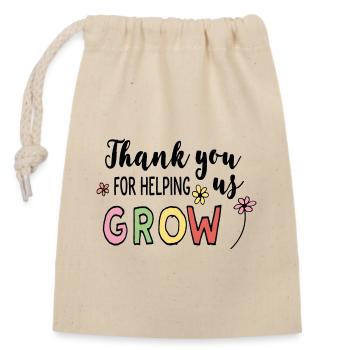 Éducateur Enfants - Sac cadeau en coton avec cordon (14 x 20 cm) - nature - Devant