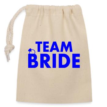 Team bride - Verschließbarer Geschenkbeutel aus Baumwolle (14x20cm) - Natur - Vorne