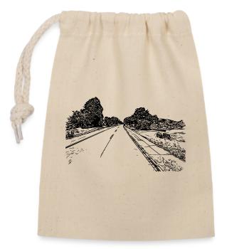 Route romantique solitaire vers nulle part - Sac cadeau en coton avec cordon (14 x 20 cm) - nature - Devant