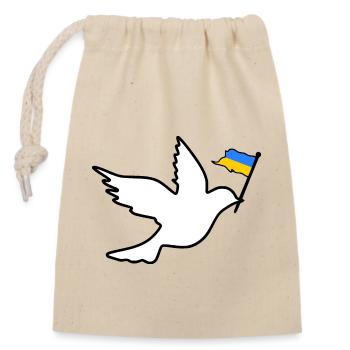 Ukraine - Sac cadeau en coton avec cordon (14 x 20 cm) - nature - Devant