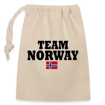 Norwegen - Verschließbarer Geschenkbeutel aus Baumwolle (14x20cm) - Natur - Vorne