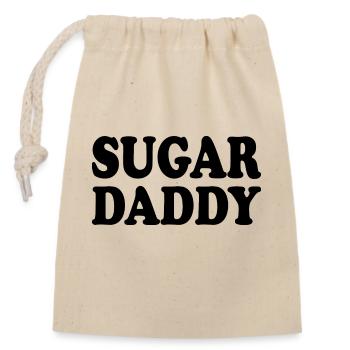 Sugar daddy - Closable cotton gift bag (14x20cm) - nature - Front