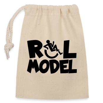 Every wheelchair user is a role model * - Closable cotton gift bag (14x20cm) - nature - Front