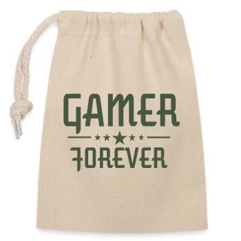 Gamer Forever New Level Update Design - Closable cotton gift bag (14x20cm) - nature - Front