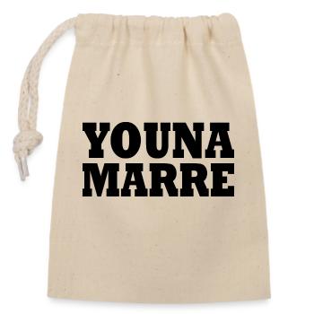 Youna marre You na marre - Sac cadeau en coton avec cordon (14 x 20 cm) - nature - Devant