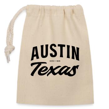 Austin, Texas USA : Conception de l’année de fondation - Sac cadeau en coton avec cordon (14 x 20 cm) - nature - Devant