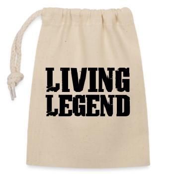 Living Legend - Verschließbarer Geschenkbeutel aus Baumwolle (14x20cm) - Natur - Vorne