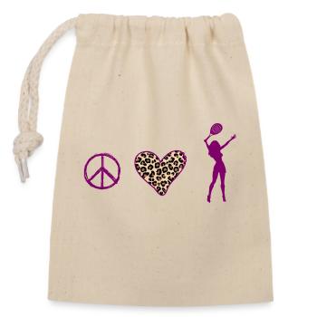 Padel Padeltennis padel-girl - Sac cadeau en coton avec cordon (14 x 20 cm) - nature - Devant