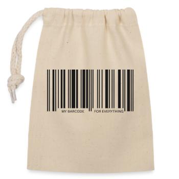 Mon code-barres pour tout - Sac cadeau en coton avec cordon (14 x 20 cm) - nature - Devant
