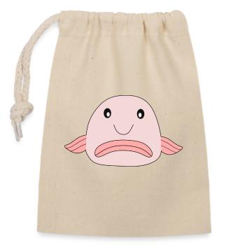 Blobfish fish comic ugly fish - Closable cotton gift bag (14x20cm) - nature - Front