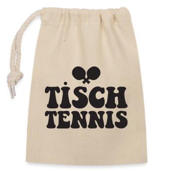 Table Tennis Tischtennisschläger Ping Pong - Verschließbarer Geschenkbeutel aus Baumwolle (14x20cm) - Natur - Vorne