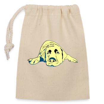 Labrador - Sac cadeau en coton avec cordon (14 x 20 cm) - nature - Devant