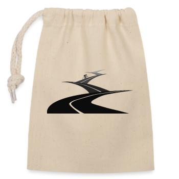 Cycling - Closable cotton gift bag (14x20cm) - nature - Front