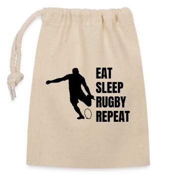 Rugby gift rugby player rugby team rugby coach - Closable cotton gift bag (14x20cm) - nature - Front