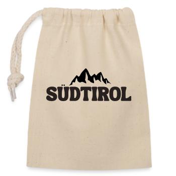 South tyrol - Closable cotton gift bag (14x20cm) - nature - Front