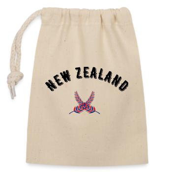 New Zealand - Sac cadeau en coton avec cordon (14 x 20 cm) - nature - Devant
