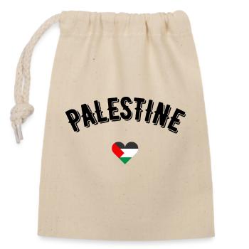 Palestine - Closable cotton gift bag (14x20cm) - nature - Front
