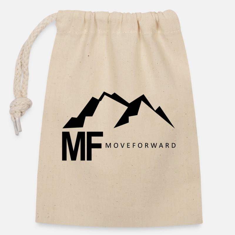 MoveForward - Closable cotton gift bag (14x20cm) - nature