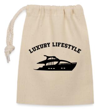 Yacht Luxury Lifestyle - Verschließbarer Geschenkbeutel aus Baumwolle (14x20cm) - Natur - Vorne