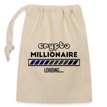 Bitcoin Trading Crypto Stocks - Sac cadeau en coton avec cordon (14 x 20 cm) - nature - Devant
