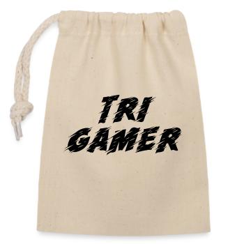 Game Gaming PC - Verschließbarer Geschenkbeutel aus Baumwolle (14x20cm) - Natur - Vorne