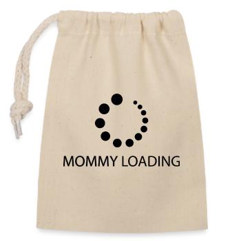 Grossesse Baby shower Babyshower Boy Girl - Sac cadeau en coton avec cordon (14 x 20 cm) - nature - Devant