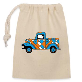 La voiture de collection - Sac cadeau en coton avec cordon (14 x 20 cm) - nature - Devant