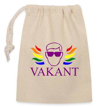Vakant / Vacant Typ - Verschließbarer Geschenkbeutel aus Baumwolle (14x20cm) - Natur - Vorne