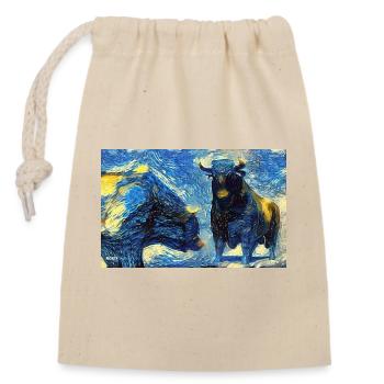 bulle & bär - Verschließbarer Geschenkbeutel aus Baumwolle (14x20cm) - Natur - Vorne