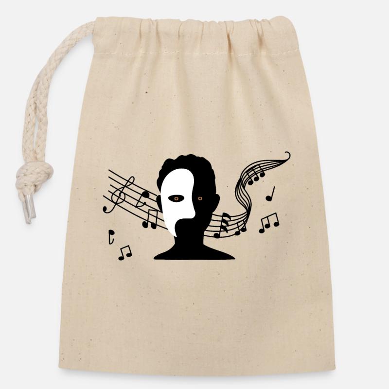 The Phantom of the Opera - Closable cotton gift bag (14x20cm) - nature