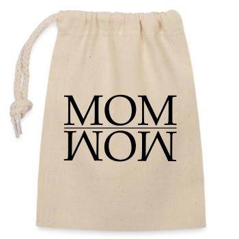 MAMAN - Sac cadeau en coton avec cordon (14 x 20 cm) - nature - Devant
