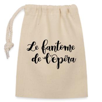 Phantom of the opera lettering - Closable cotton gift bag (14x20cm) - nature - Front