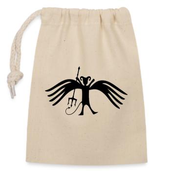 devil - Closable cotton gift bag (14x20cm) - nature - Front