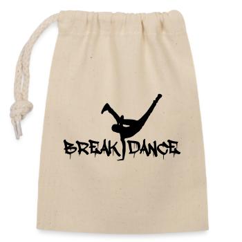 breakdance - Verschließbarer Geschenkbeutel aus Baumwolle (14x20cm) - Natur - Vorne