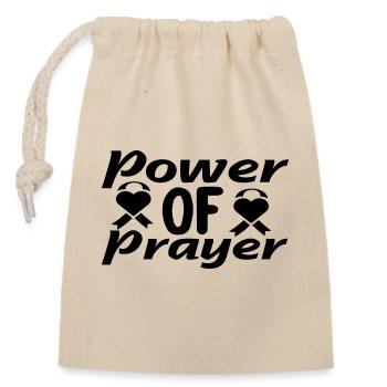 Power Of Prayer - Closable cotton gift bag (14x20cm) - nature - Front