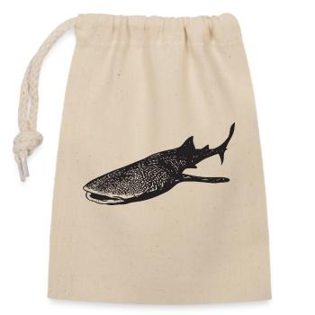 Whaleshark - Closable cotton gift bag (14x20cm) - nature - Front