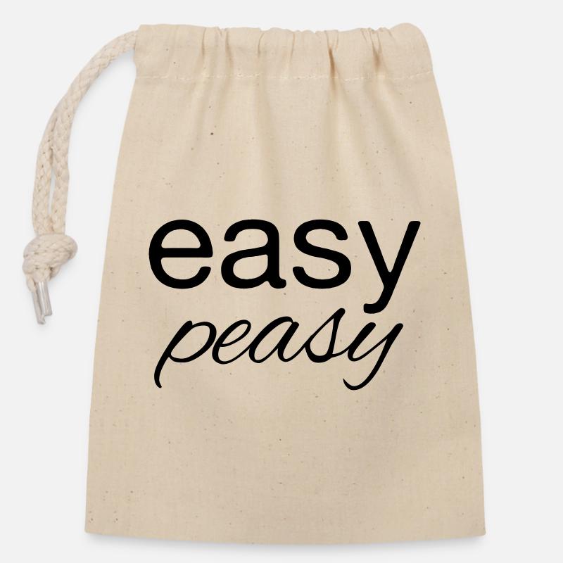 easy peasy - Verschließbarer Geschenkbeutel aus Baumwolle (14x20cm) - Natur